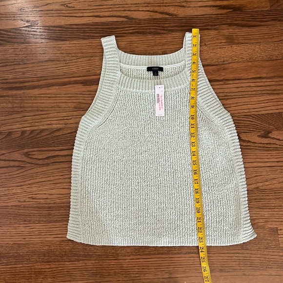 J Crew NWT Knit Sweater Tank in Cool Moss Green Size L - Picture 5 of 9